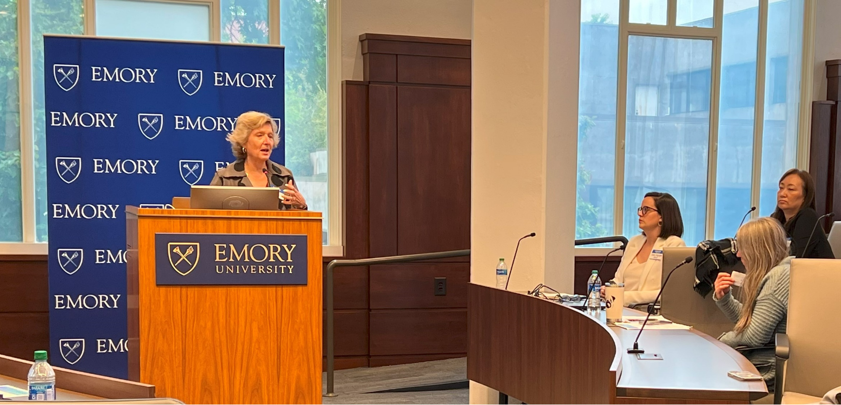 Donna Huryn at podium at Emory 3D Symposium 2023