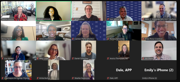 Zoom screenshot of advisory group meeting.