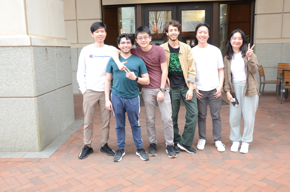 Liang Lab group photo 2023 in front of Whitehead Building, Emory