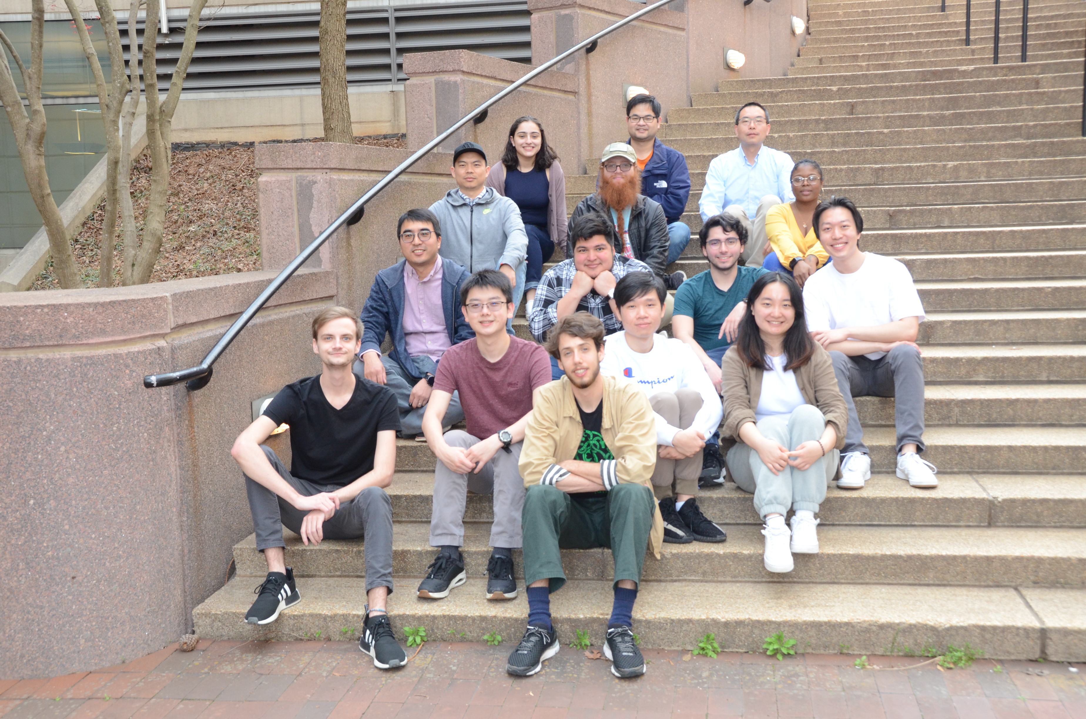 Liang Lab group photo on Emory University RRC steps -2023