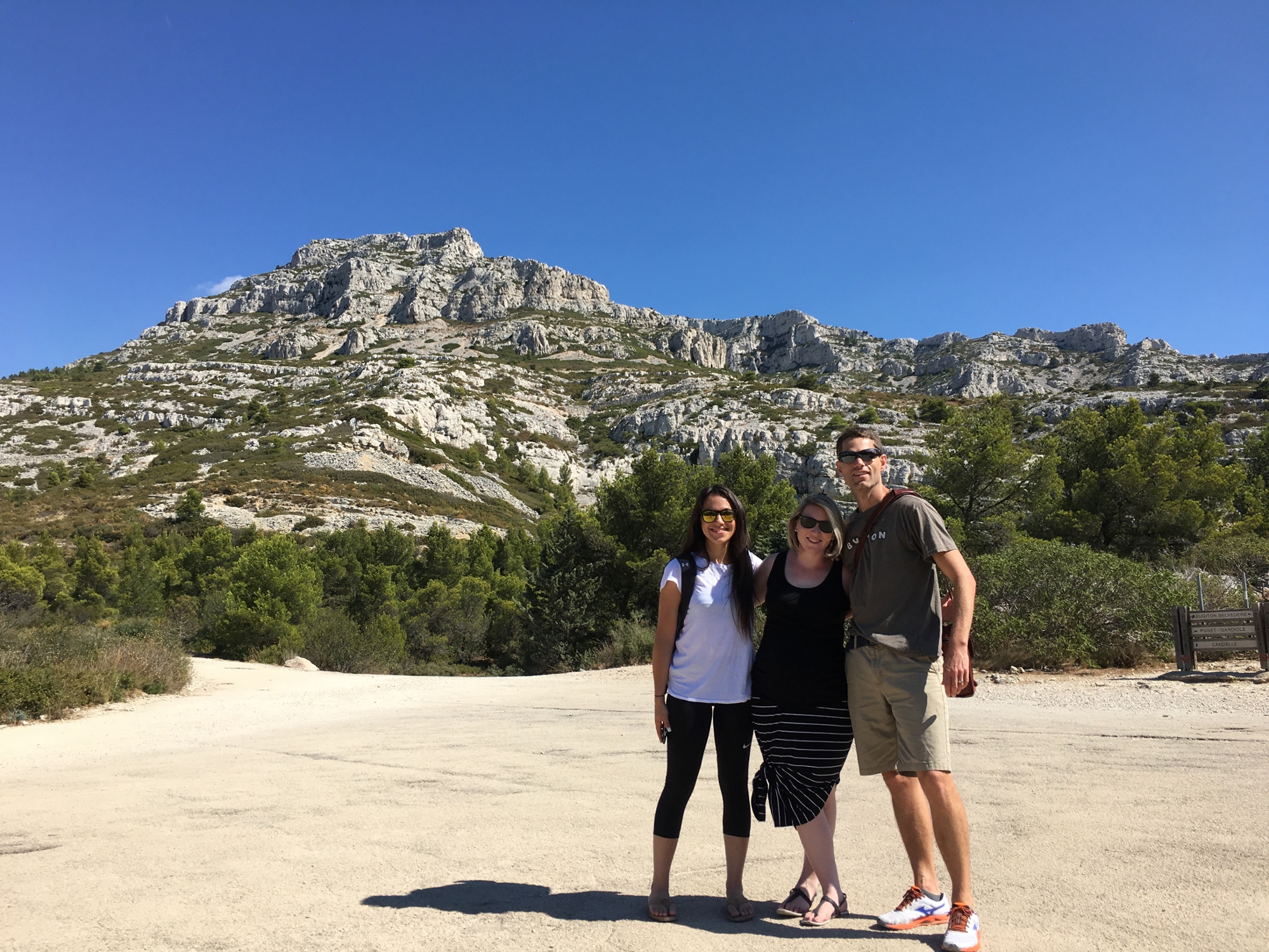 Jen Colucci, Emily Weikum, and Dr. Ortlund do some hiking while at the Evolutionary Biology Conference in Marseilles, France 