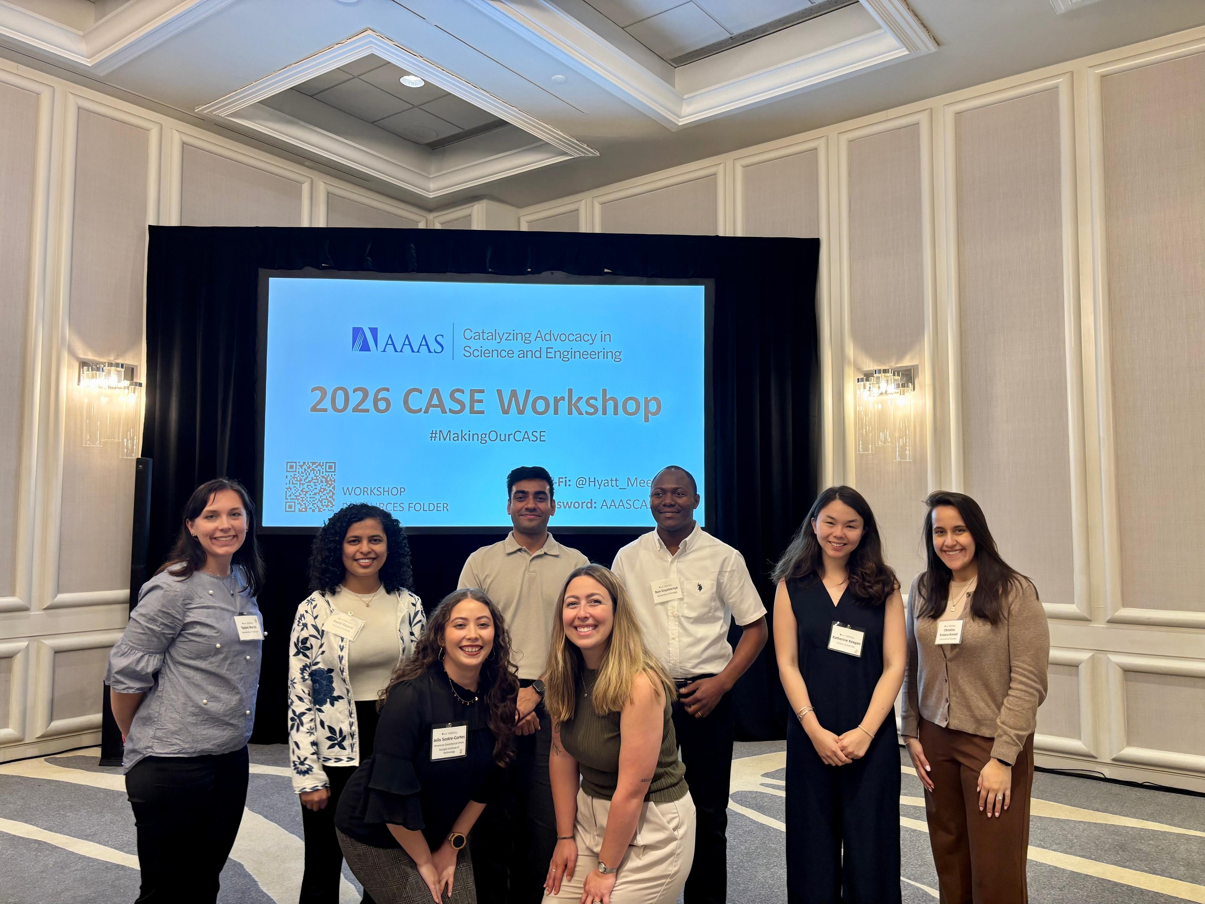 Attendees pose together at the 2026 AAAS CASE Workshop