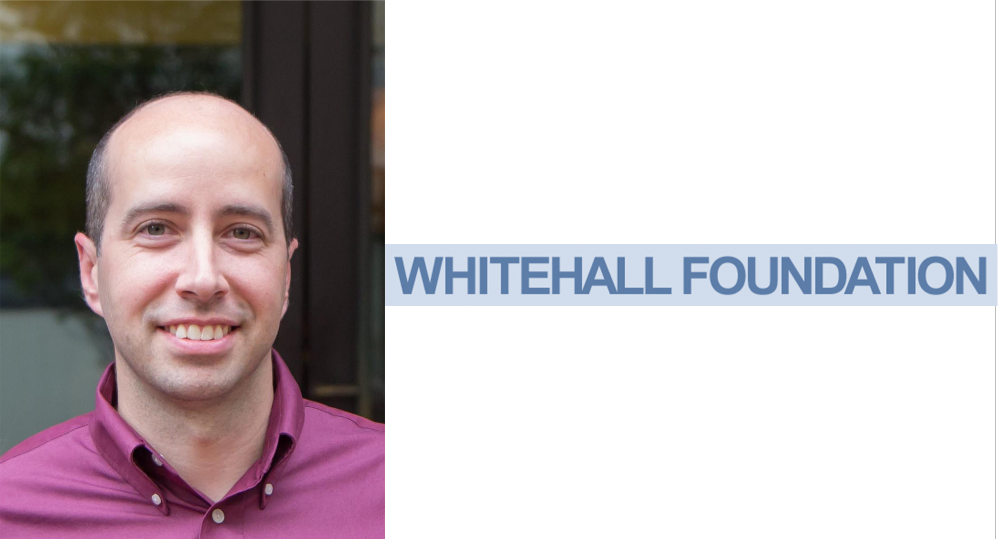 Kenneth Myers headshot and Whitehall Foundation logo
