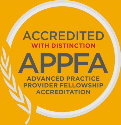 APPFA Accredited with Distinction mark