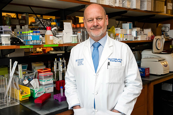 Edmund K. Waller, MD, PhD, in the lab.