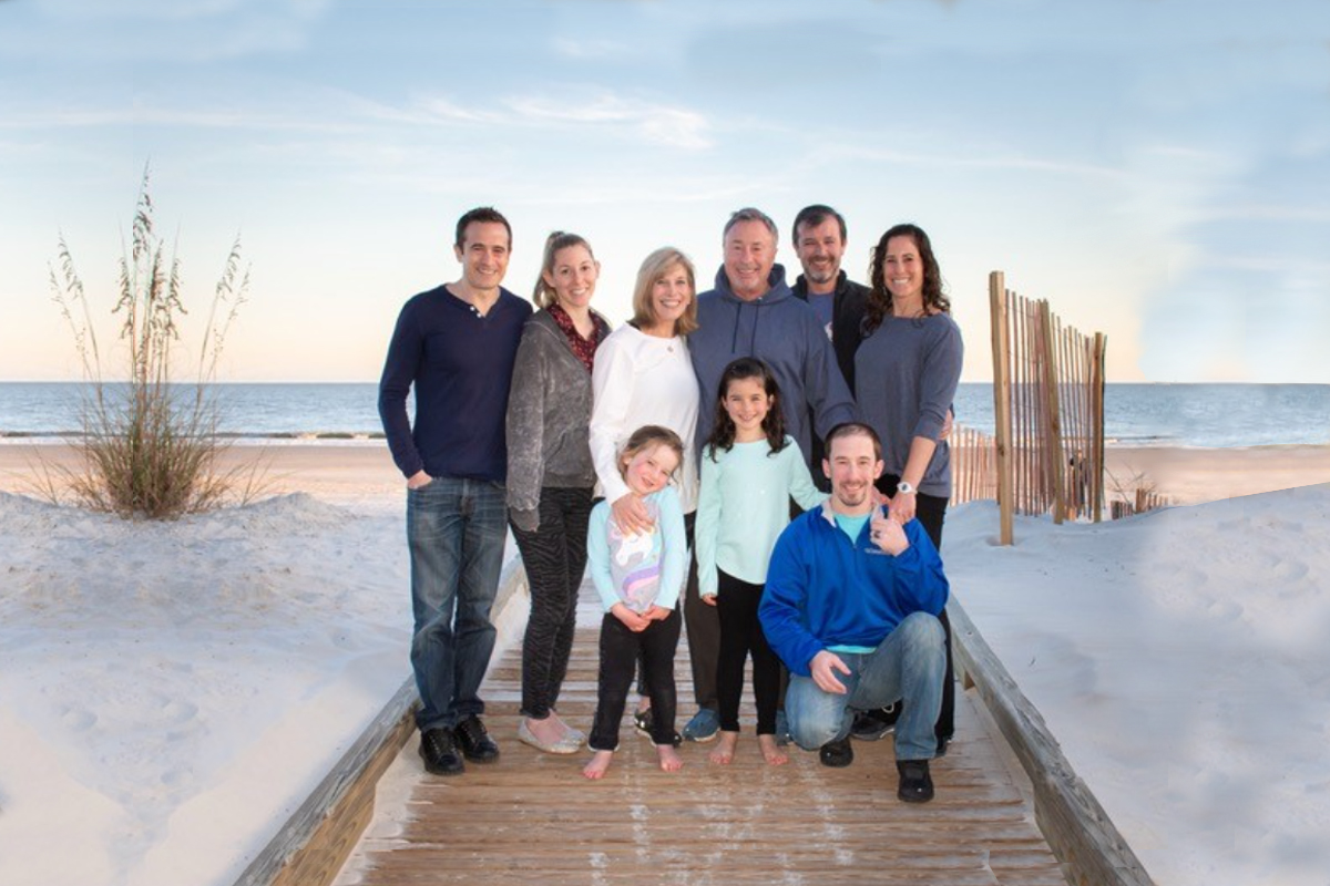 The Heyman Family; back left to right: Jared Heyman, Amanda Rothstein Heyman, Gail Heyman, Lyons Heyman, Roy Godzanker, Carly Heyman Godzdanker; front left to right: Zoey Godzdanker, Ella Godzdanker, Scott Heyman