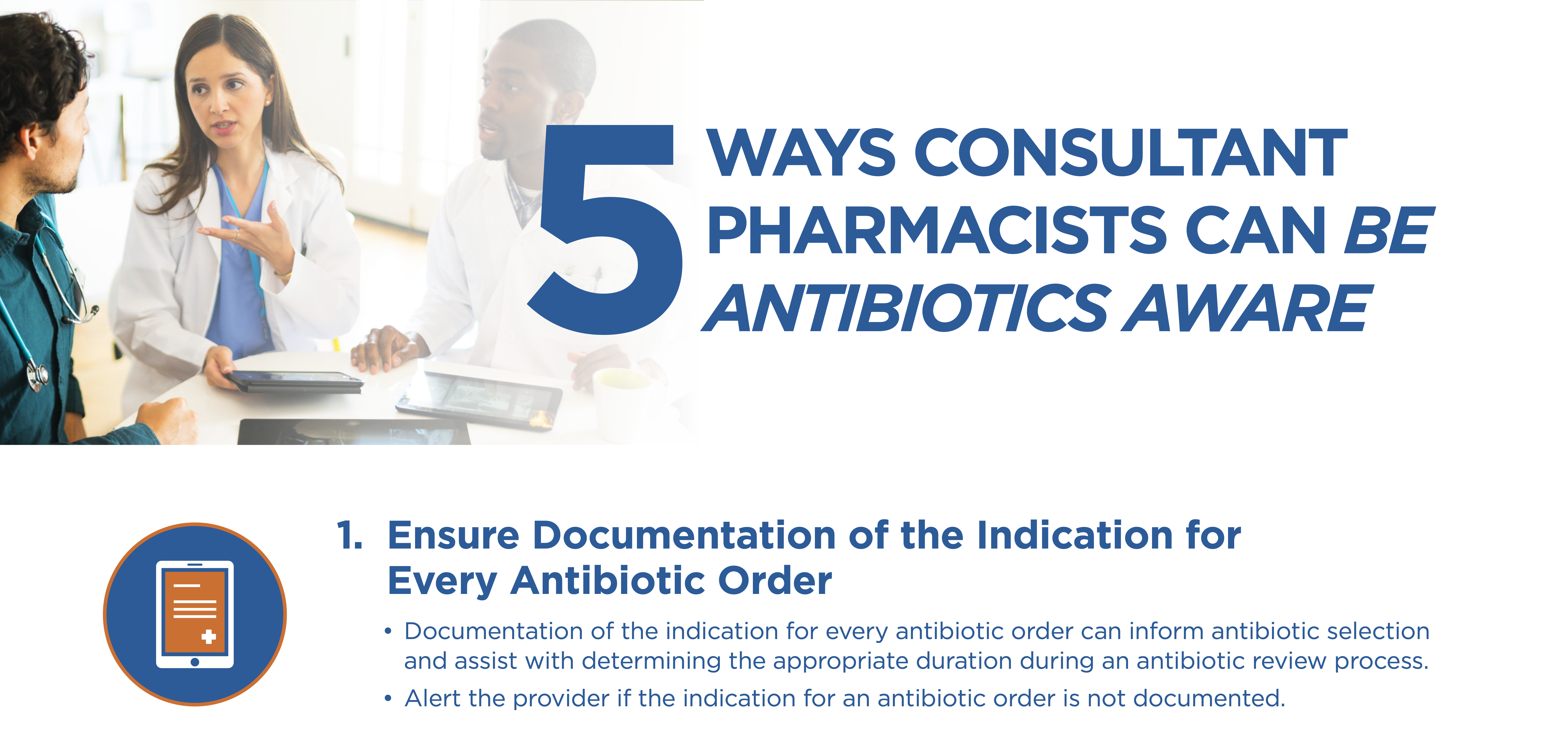 5 Ways Consultant Pharmacists Can Be Antibiotics Aware - Poster