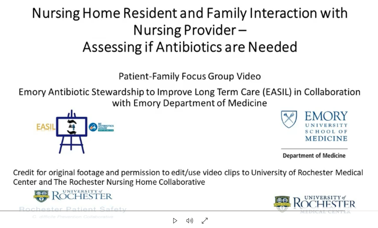 Video: Resident and Family Interaction with Provider for UIT Active Monitoring