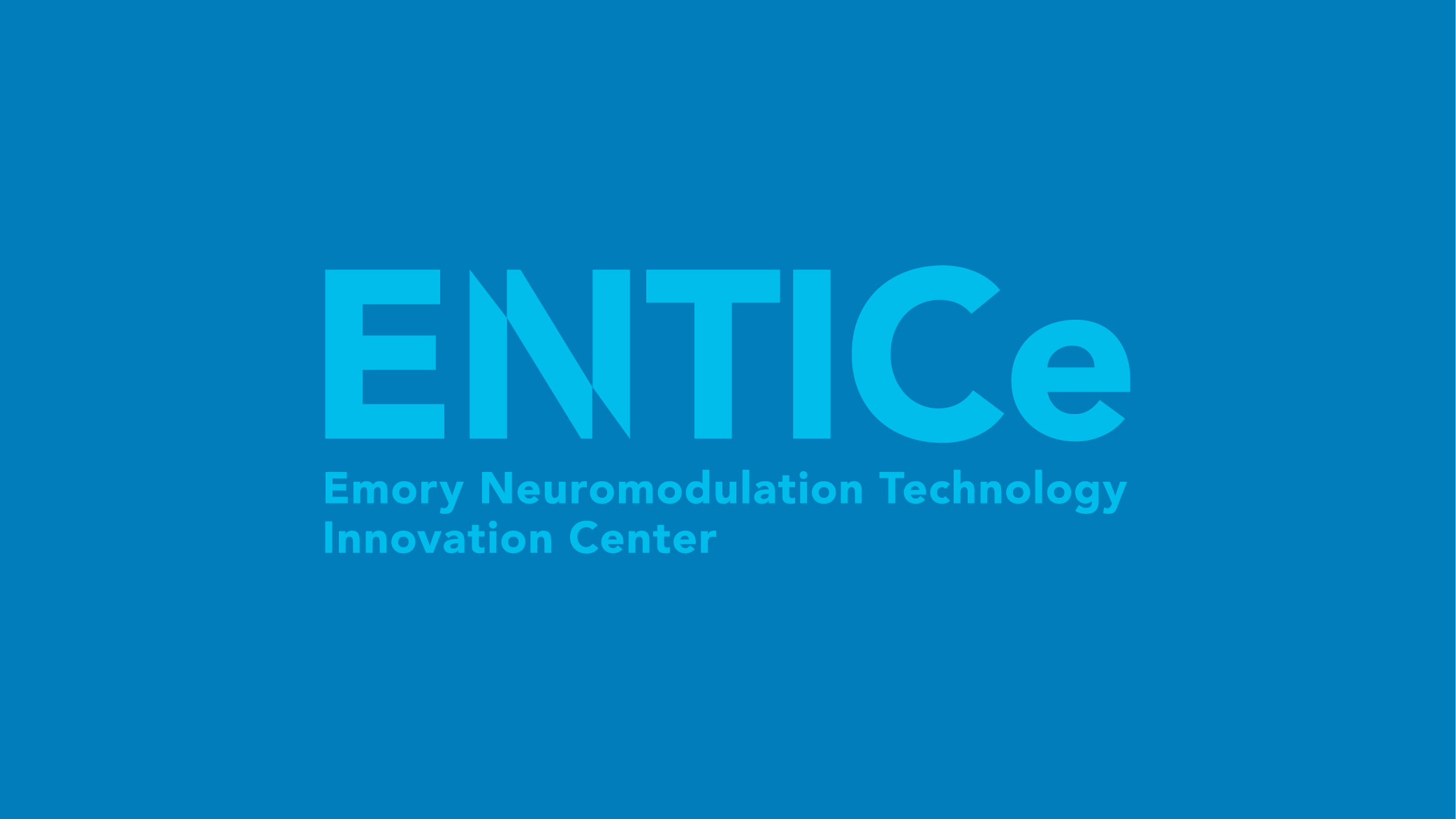 ENTICe logo on blue background