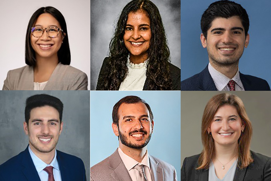 six photos of the incoming PGY-1 class for the fall of 2024