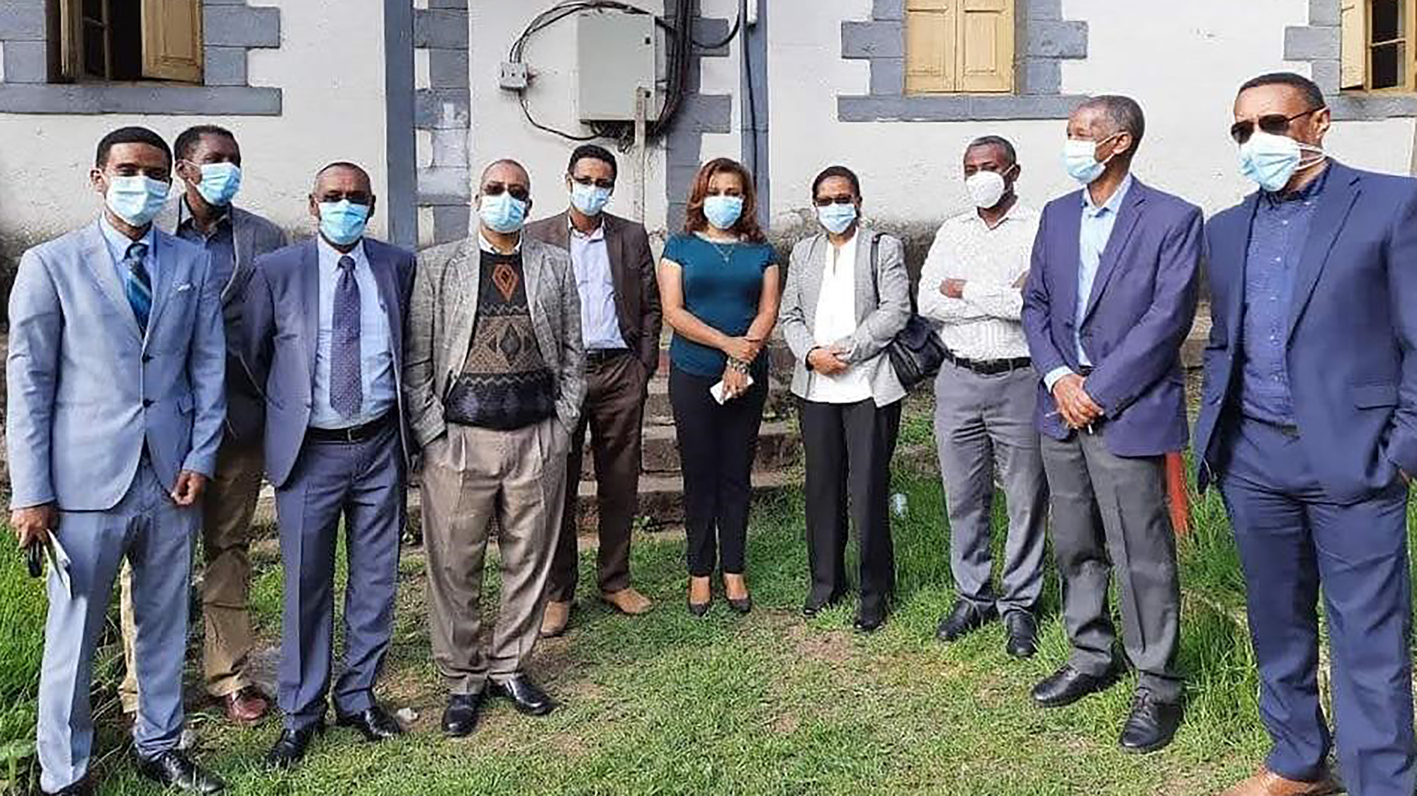 staff and patients at a GO-E clinic in Ethiopia