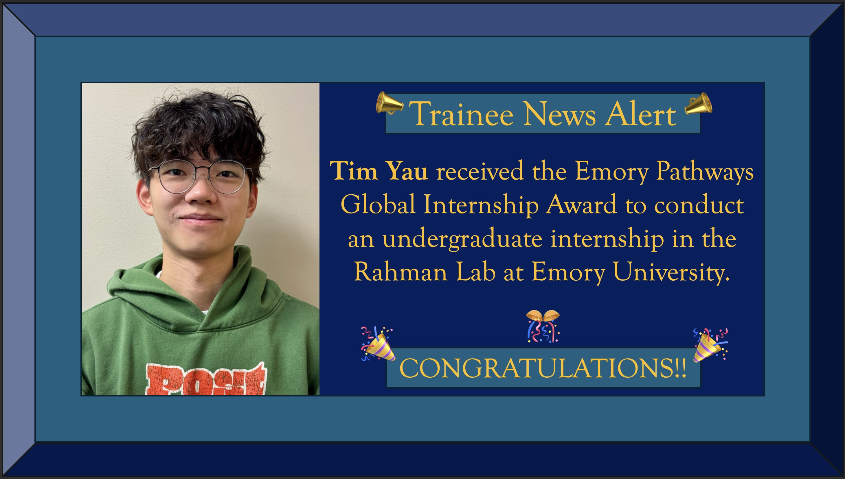 Tim Yau Grant News 2025