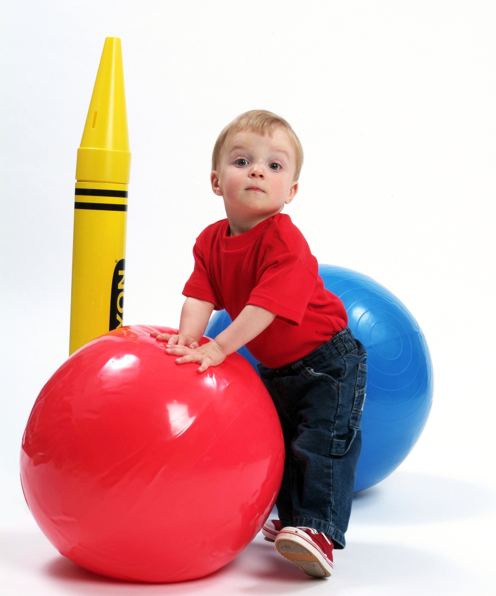 Toddler with ball