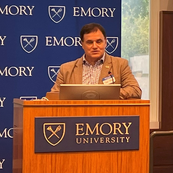 Todd Sherer at podium at Emory 3D Symposium 2023