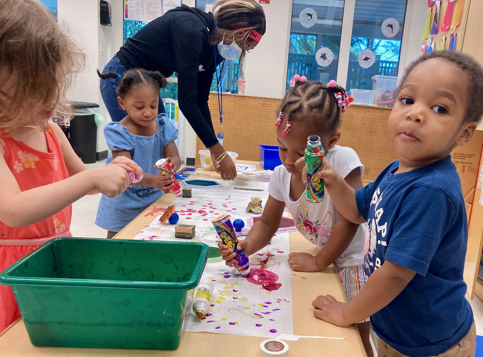 preschool children in classroom