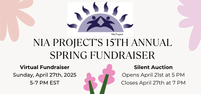 Nia spring fundraiser flyer