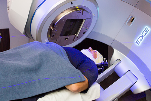Patient receiving radiation therapy