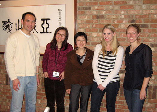 Yu Lab Team at a holiday party in 2012.