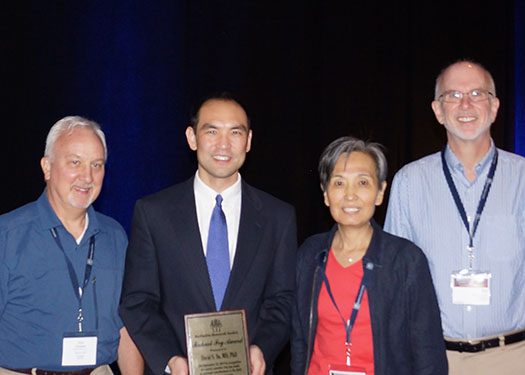 David Yu with mentors Dr. Paul Doetsch, Dr. Ya Wang &amp; Dr. Bill Dynan.