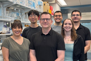Miller Lab team in the lab at Emory University's HSRB II building.