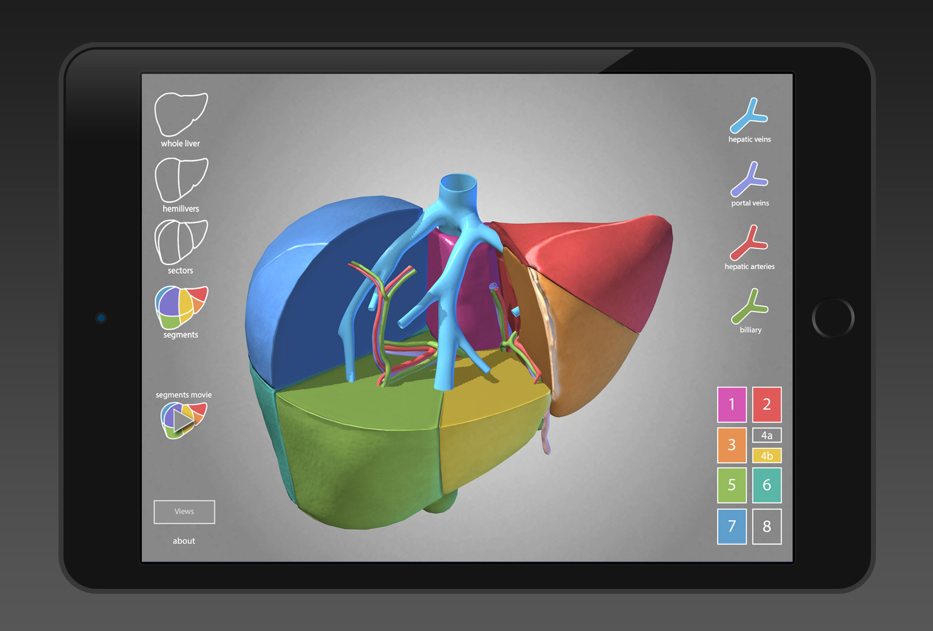 CSAT's Surgical Anatomy of the Liver app.