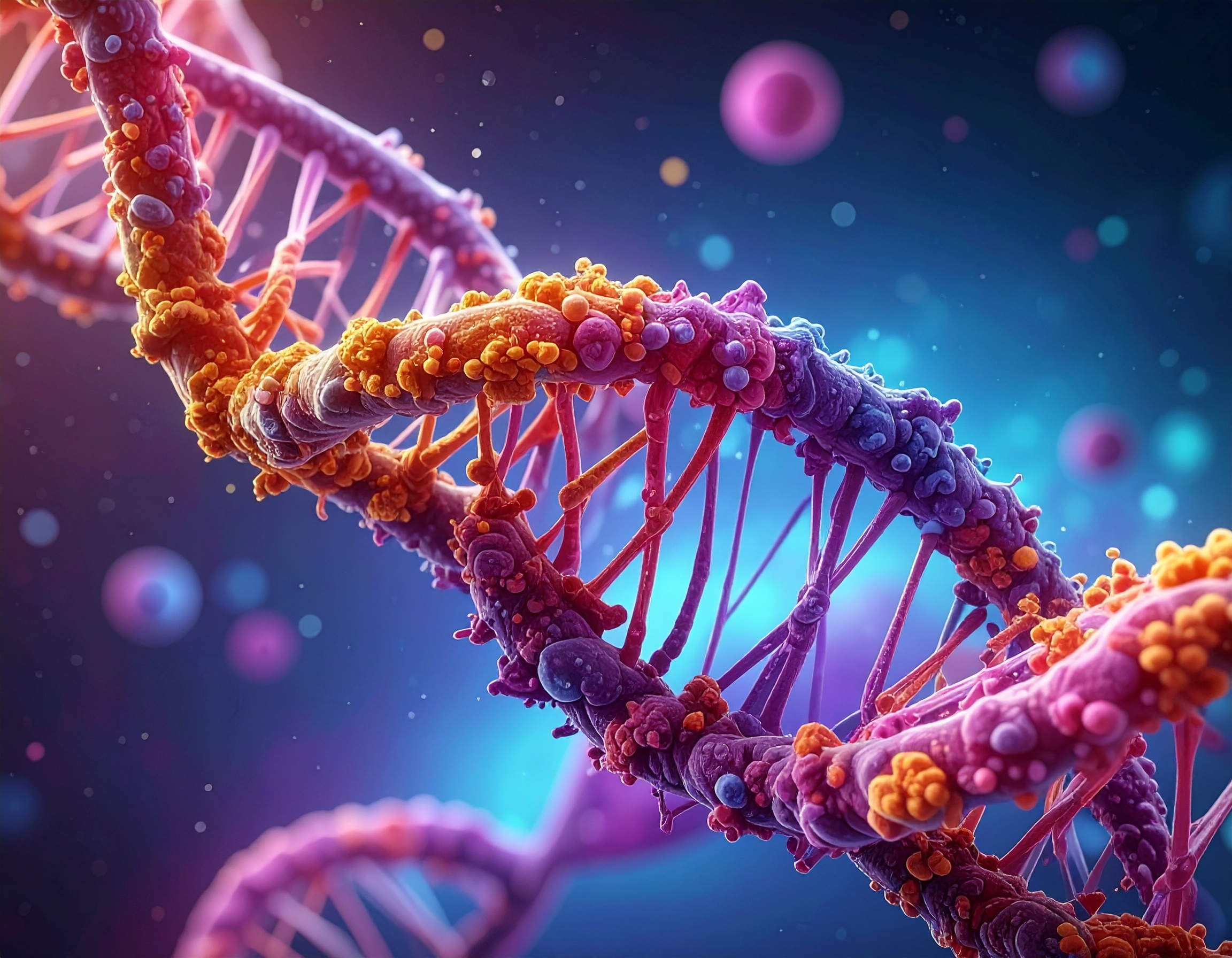 Cancer RNA Strand stock Image