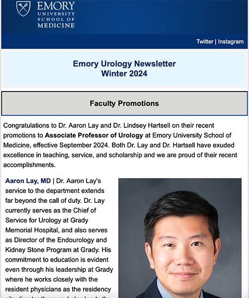 Emory Urology March 2024 Newsletter Thumbnail