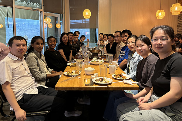 Lab team at Dr. Xie's farewell party