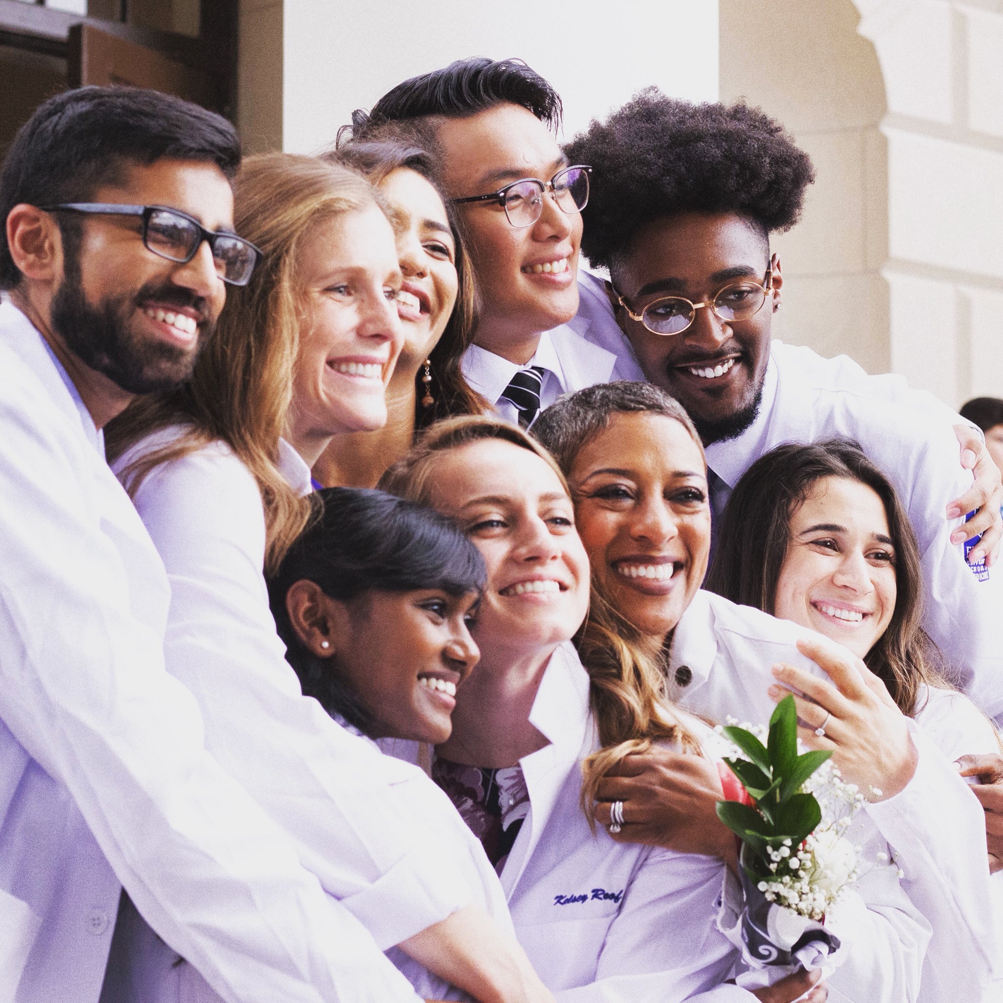 Group of medical students and residents and fellows