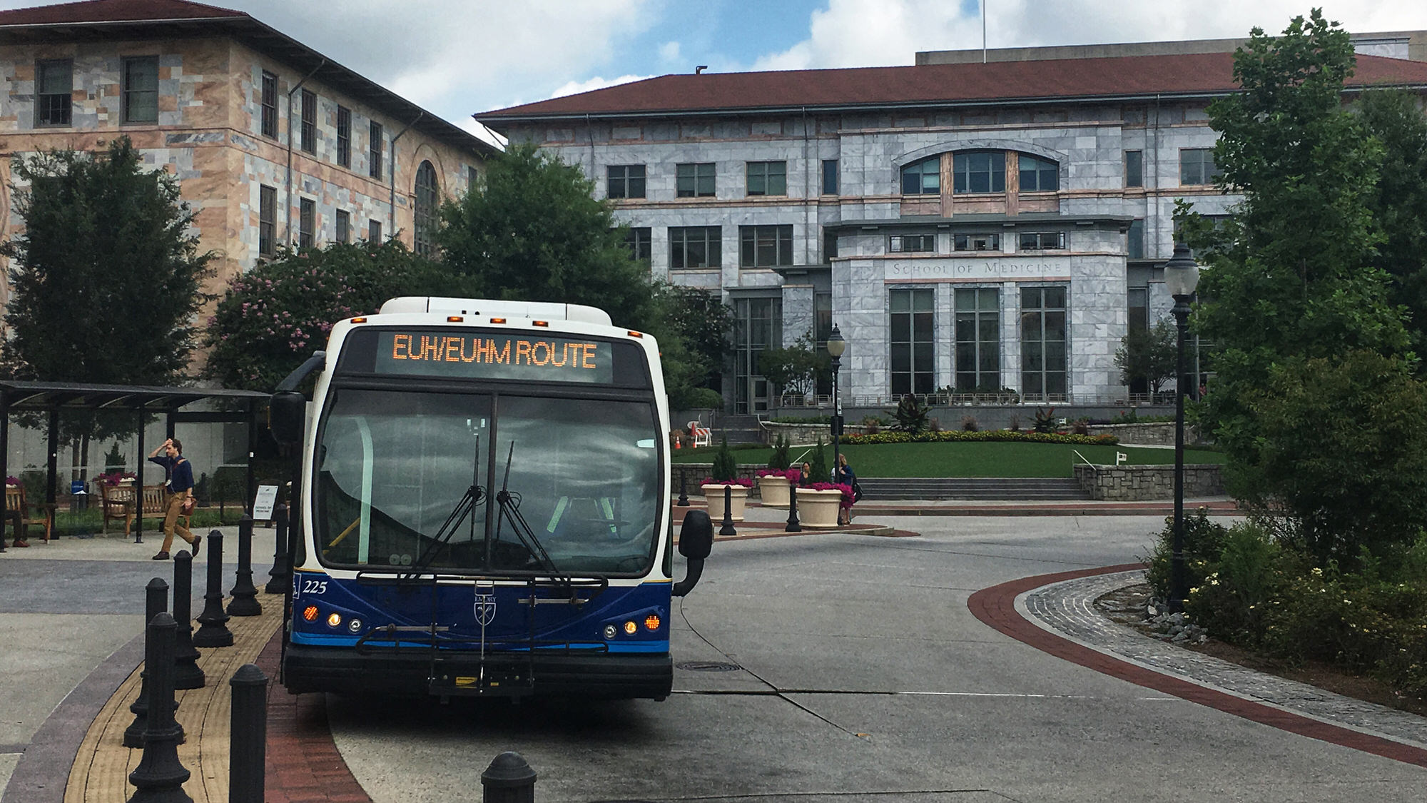 Emory Bus outside the School of Medicine