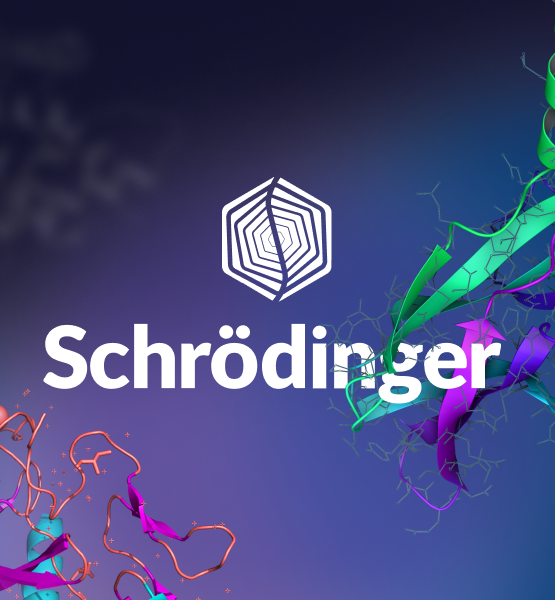 schrodinger logo on blue background