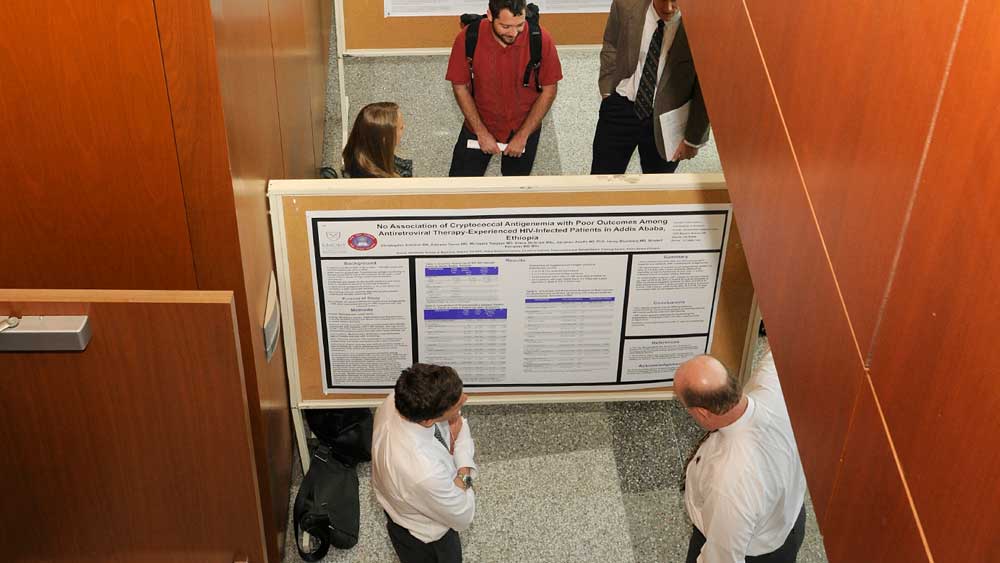 Poster presentations at Medical Student Research Day.