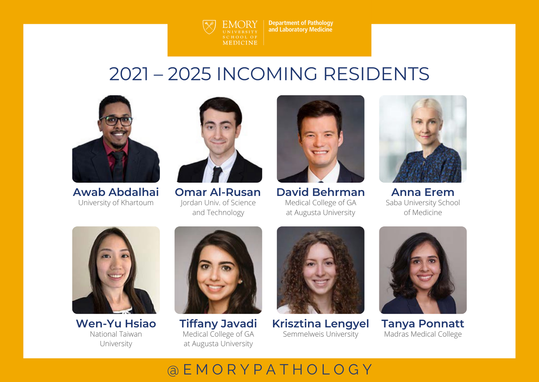 2021 Incoming Residents