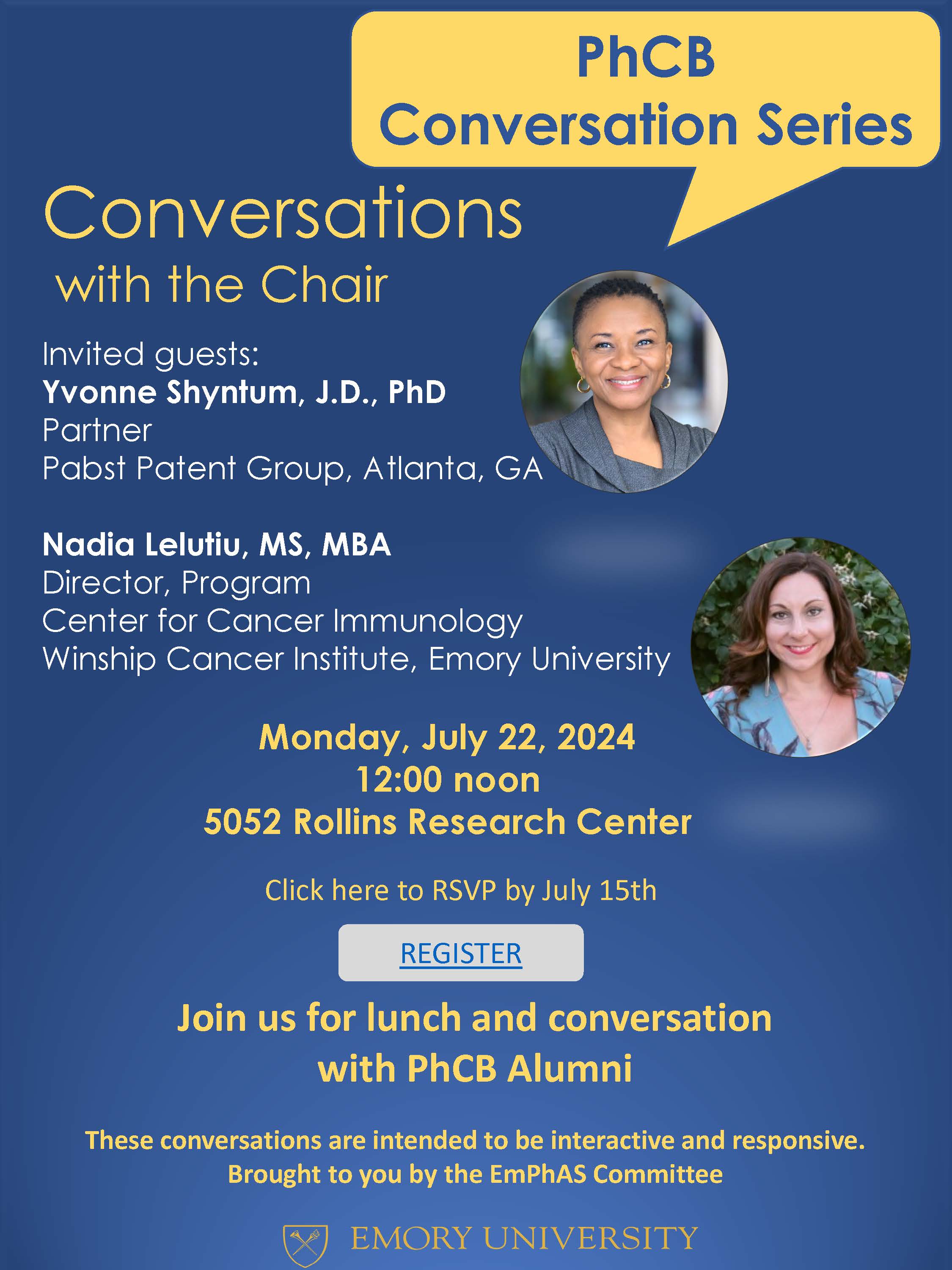 PHCB conversations with chair July 2024